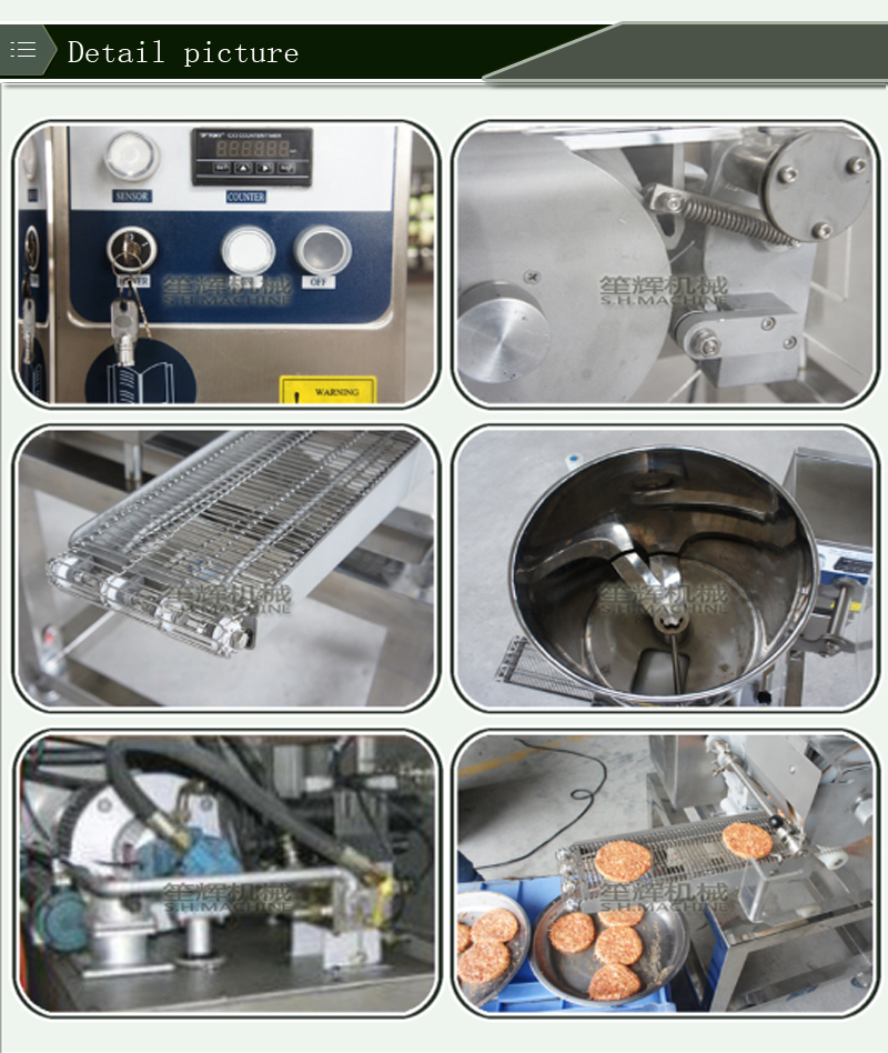 Shenghui تصنيع لحم البقر التجاري لحم محشو خط إنتاج صانع همبرغر باتي للبيع 1