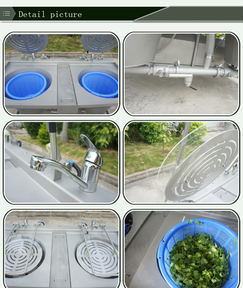 آلة الغذاء الفاكهة غسالة اسطوانة مزدوجة